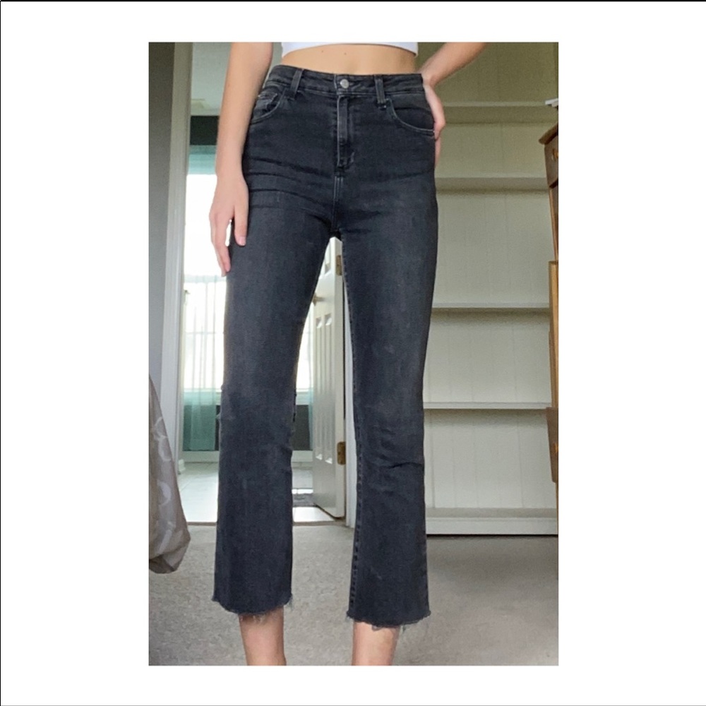 Urban outfitters black flare crop jeans